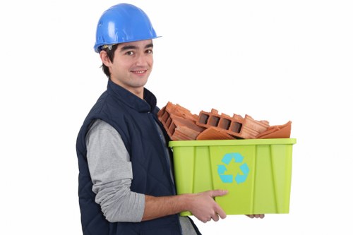 Construction site with builders waste