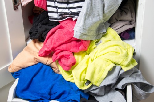 Final sustainable rubbish area after an eco-friendly office clearance