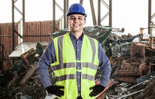 Trained staff sorting items during a home clearance